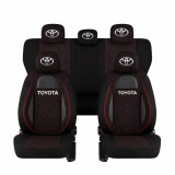 Set Huse Scaune Universale Racing Negru Personalizate cu Toyota