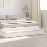 VidaXL Sertare de pat, alb, 200x36,5x16,5 cm lemn prelucrat