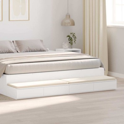 vidaXL Sertare pentru pat Alb 200 x 36.5 x 16.5 cm Lemn compozit 866915 foto