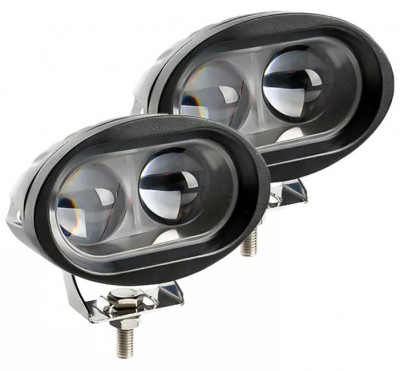 Set 2 Buc Proiector Led CH059 6D 20W 12/24V Spot Beam 30&amp;deg; Geam Transparent 110119-2 foto