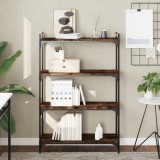 vidaXL Bibliotecă 4 niveluri stejar afumat 80x30x120 cm lemn prelucrat 837674