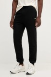 Lacoste pantaloni de trening din bumbac culoarea negru, uni, XH9833