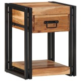 VidaXL Noptiere, 2 piese, 40x35x50 cm, lemn masiv de acacia