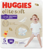 Scutece chilotel Elite Soft Pants Marimea 5 pentru 12 - 17kg, 34 bucati, Huggies