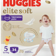 Scutece chilotel Elite Soft Pants Marimea 5 pentru 12 - 17kg, 34 bucati, Huggies