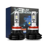Cumpara ieftin Set 2 becuri auto LED, model X3, soclu H7, putere 50W - Negru
