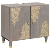 vidaXL Dulap pentru chiuvetă de baie cu depozitare Gri 62 x 33 x 58 cm 4018791