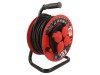 Prelungitor alimentare KEL 3x2,5mm&sup2; bobinat cu 4 prize, negru