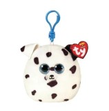 Cumpara ieftin Jucarie de plus breloc Ty Squishy Beanies - Catel dalmatian, 8.5 cm