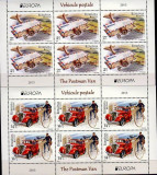 ROMANIA 2014 EUROPA CEPT -VEHICULE POSTALE -Minicoli cu 6 timbre LP.1979b MNH, Nestampilat