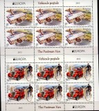 ROMANIA 2014 EUROPA CEPT -VEHICULE POSTALE -Minicoli cu 6 timbre LP.1979b MNH