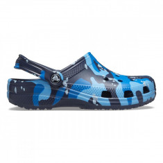 Saboti Crocs Classic Printed Camo Clog Albastru - Navy/Multi