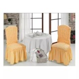 Cumpara ieftin Set 6 huse scaune cu volane din bumbac elasticizat - HEP83