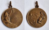 FOTBAL - medalion vechi perioada regala, anii 1930 - medalie SUPERBA Romania