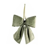 Ornament brad Craciun Fundite textil verde cm 16 x 18 H