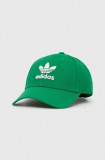 Adidas Originals șapcă de baseball din bumbac culoarea verde, cu imprimeu IW1785