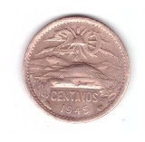 Moneda Mexic 20 centavos 1945, stare relativ buna, curata
