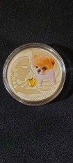 Fiji 2013 - 2 USD - Micul meu ca?elu? de Pomeranian - Moneda de argint de 1 OZ foto