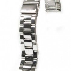 Bratara de ceas Argintie cu butoane laterale 22mm MT4763