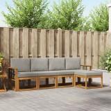 vidaXL Set de canapele de exterior 5 pcs Gri natural și deschis 3366264