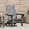 VidaXL Scaun Adirondack pliabil Gri deschis 74,5x80,5x92 cm din HDPE.