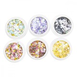 Set 6 paiete decorative pentru unghii, diverse culori