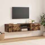 vidaXL Dulap din Lemn Stejar fumuriu 150 x 39 x 30 cm Lemn compozit 880236