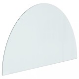 Cumpara ieftin Placa de sticla pentru semineu ,semi-rotunda, 800x500 mm