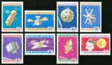 Mongolia 1968 - Seria Completă Clasică Sateliți și Sonde Spațiale (Space Satellites / Conquest of Space) 8 Valori MNH -MNG1