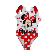 Costum de baie intreg Minnie Mouse rosu 8ani (128cm)