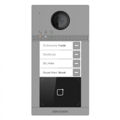 Post de exterior videointerfon IP Hikvision DS-KV8413-WME1(C); WIFI; 4 x foto