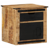 Noptiera Gossi lemn masiv mango 45x40x45 cm cu sertar si compartiment depozitare