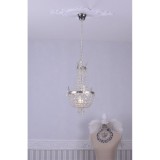 Lampa din alama masiva argintata cu cristale KKC002, Lustre