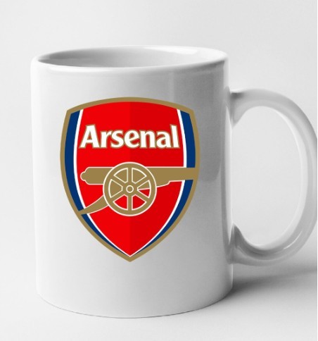 Cana alba personalizata Premier League - Arsenal, INOVATIX&reg;. 330 ml