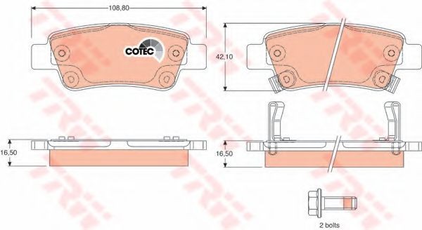 Set placute frana,frana disc HONDA CR-V III (RE) (2006 - 2012) TRW GDB3446
