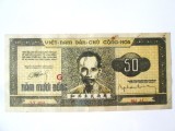 Rara! Vietnam 50 Dong 1950 bancnota din imagini in stare foarte buna si la aproape jumatate de pret fata de cealalta aflata la vanzare pe site
