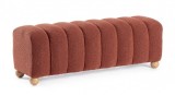 Cumpara ieftin Banca textil caramiziu Zora 120x43x43 cm