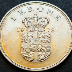Moneda 1 COROANA - DANEMARCA, anul 1972 *cod 838 C