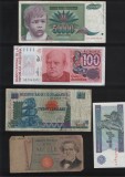 Set 5 bancnote de prin lume adunate (cele din imagini) #21