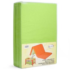 Saltea pliabila pentru patut copii, din spuma, 59x118 cm, verde 59 cm 118 cm foto