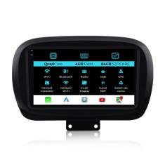 Navigatie Dedicata Fiat 500x (2014-2020),QuadCore, 9Inch, 4Gb Ram, 64Gb Stocare, Carplay
