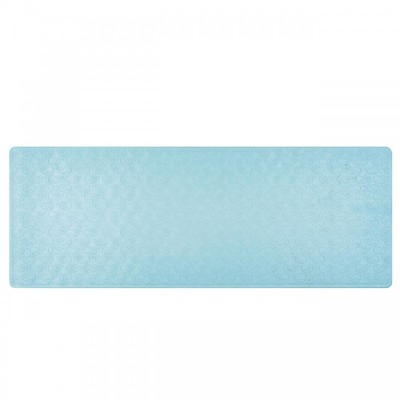 Covoras de baie antialunecare cu ventuze MyHappyBath Mat XL Reer, 97 x 36 cm, cauciuc natural, antibacterian, dreptunghiular, Albastru foto