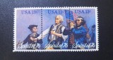 Serie Completă SUA Statele Unite 1976 Bicentenar Spirit of 76 Pictura Archibald Willard Bandă Orizontală 3 Timbre Neștampilate - A0023