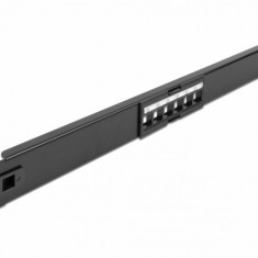 Patch panel 19" pentru 6 module keystone Negru, Delock 66820