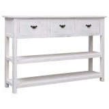 vidaXL Dulap, alb antichizat, 115x30x76 cm, lemn 284172