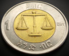 Moneda exotica bimetal 1 BIRR - ETIOPIA, anul 2010 * cod 2993