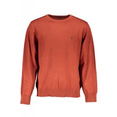 Pulover barbati cu logo si croiala Slim fit portocaliu, 3XL