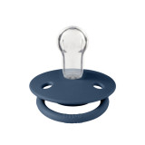 Suzeta de lux silicon Bibs tetina rotunda marime universala 0-3 ani Steel Blue