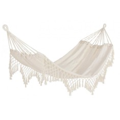 Hamac suspendabil din bumbac crem Kauana 200 cm x 100 cm