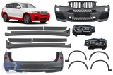 Pachet M tech potrivit pentru BMW X3 F25 2014-2017 cu deschidere unica pentru teava de esapament dubla --oo----- si faruri LED Performance AutoTuning